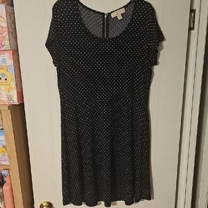 Michael Kors Black and White Polka Dot Mini Dress